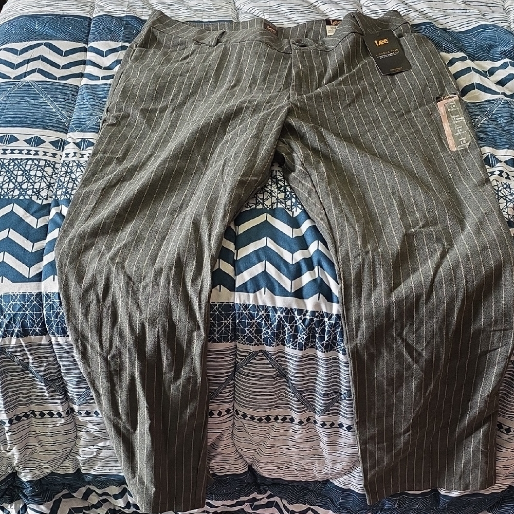 Lee Women's Gray Striped Pants